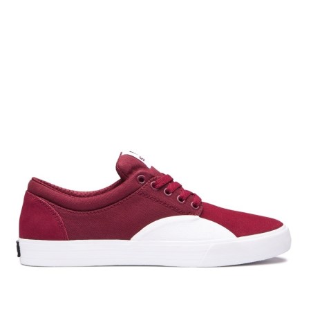 Supra Chino Womens Low Tops Shoes Red UK 02ZFK